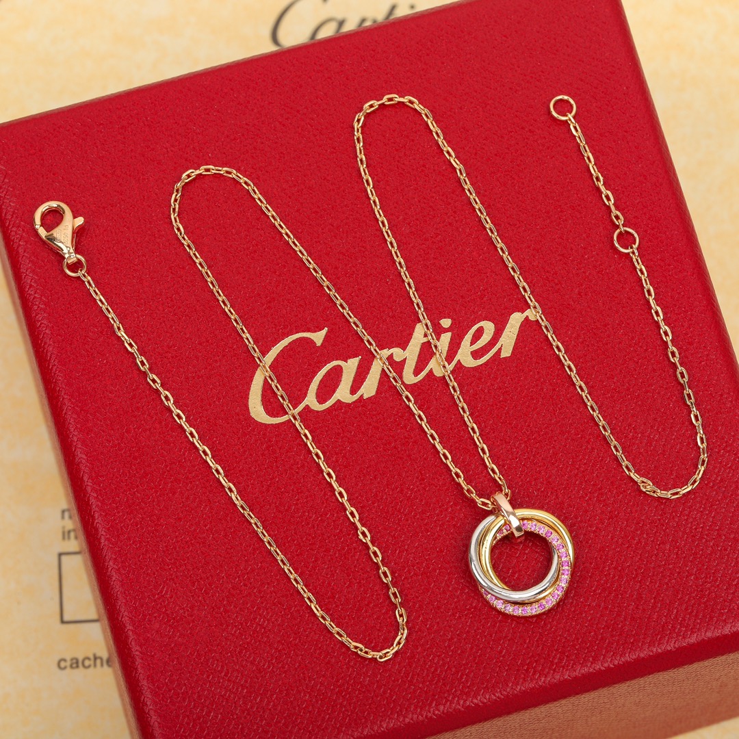 Cartier three ring necklace
