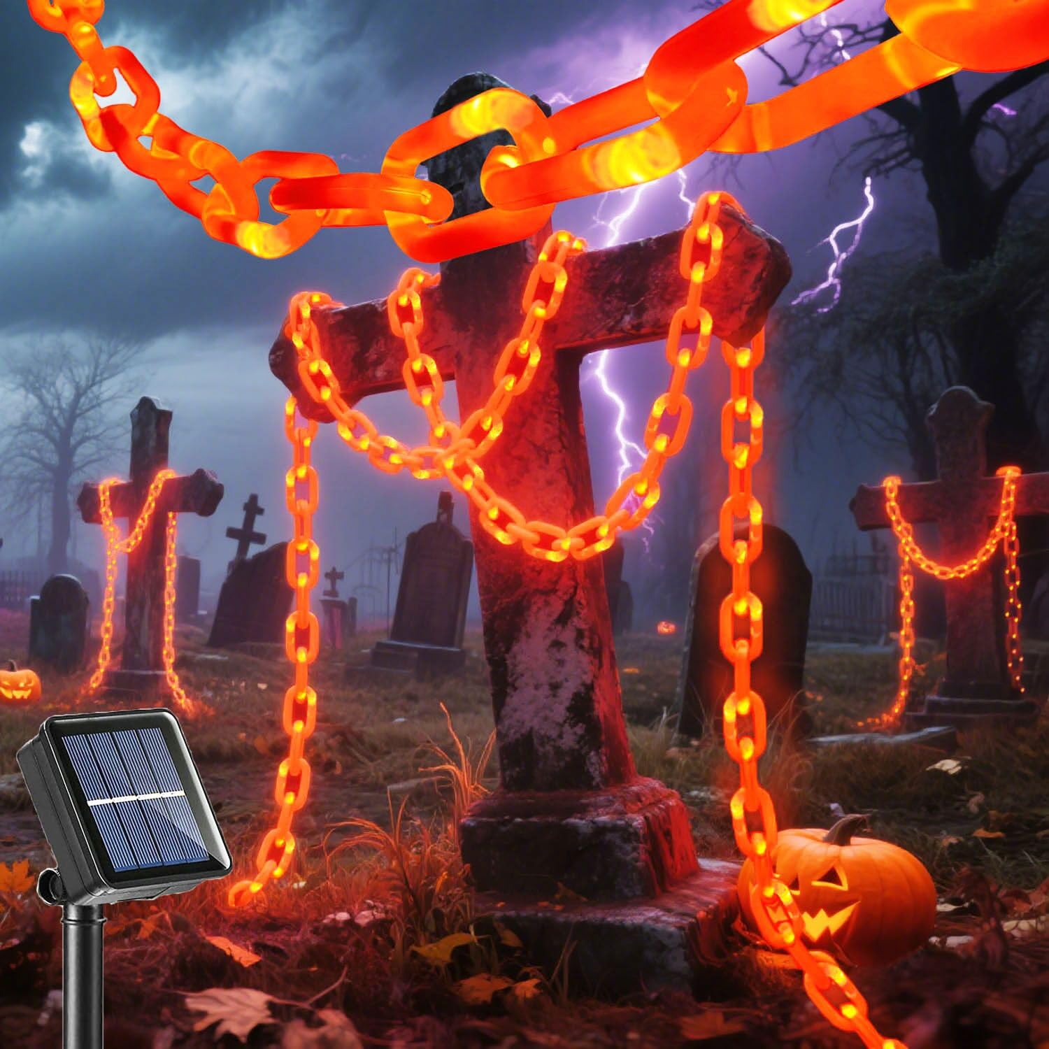 💥ON SALE💥Halloween Chain-Link String Lights, Waterproof✨