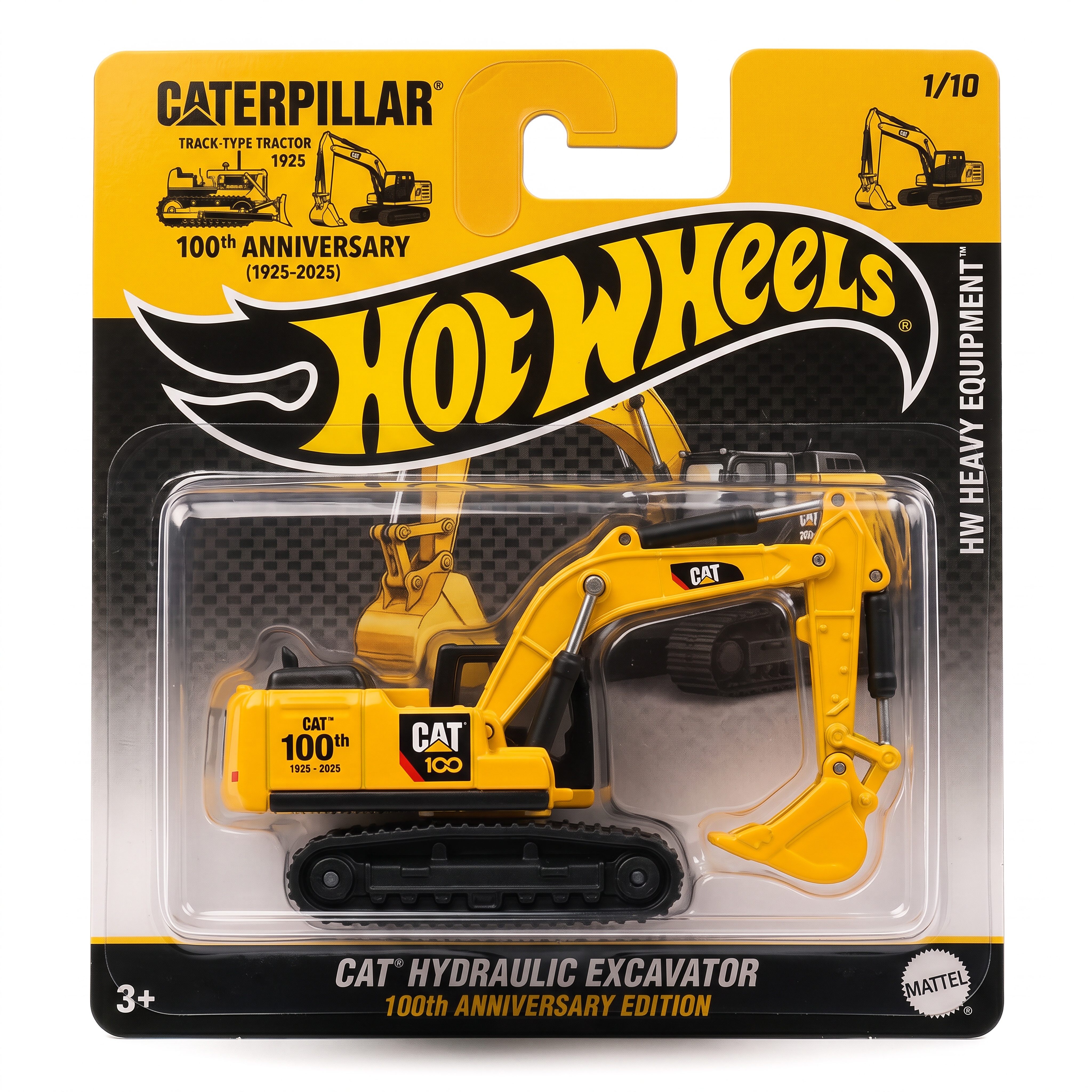 Hot Wheels CAT® Hydraulic Excavator – 100th Anniversary Edition