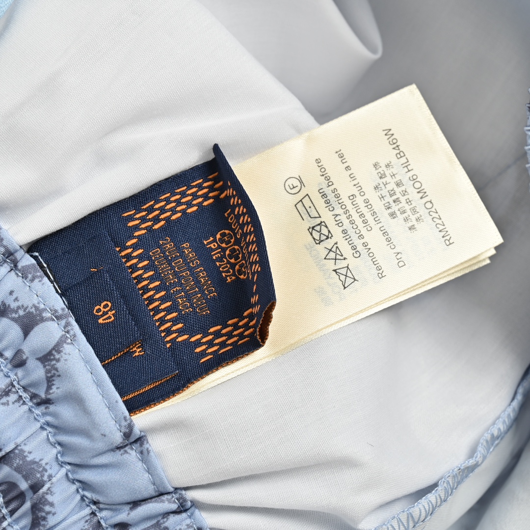 Louis Vuitton 24ss all over print monogram silk suit beach shorts