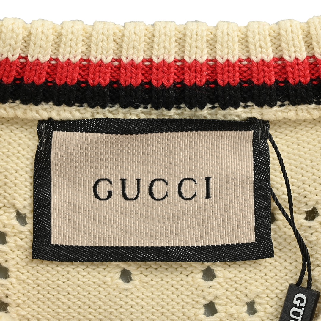 Gucci 24Fw Double G hollow crew neck sweater