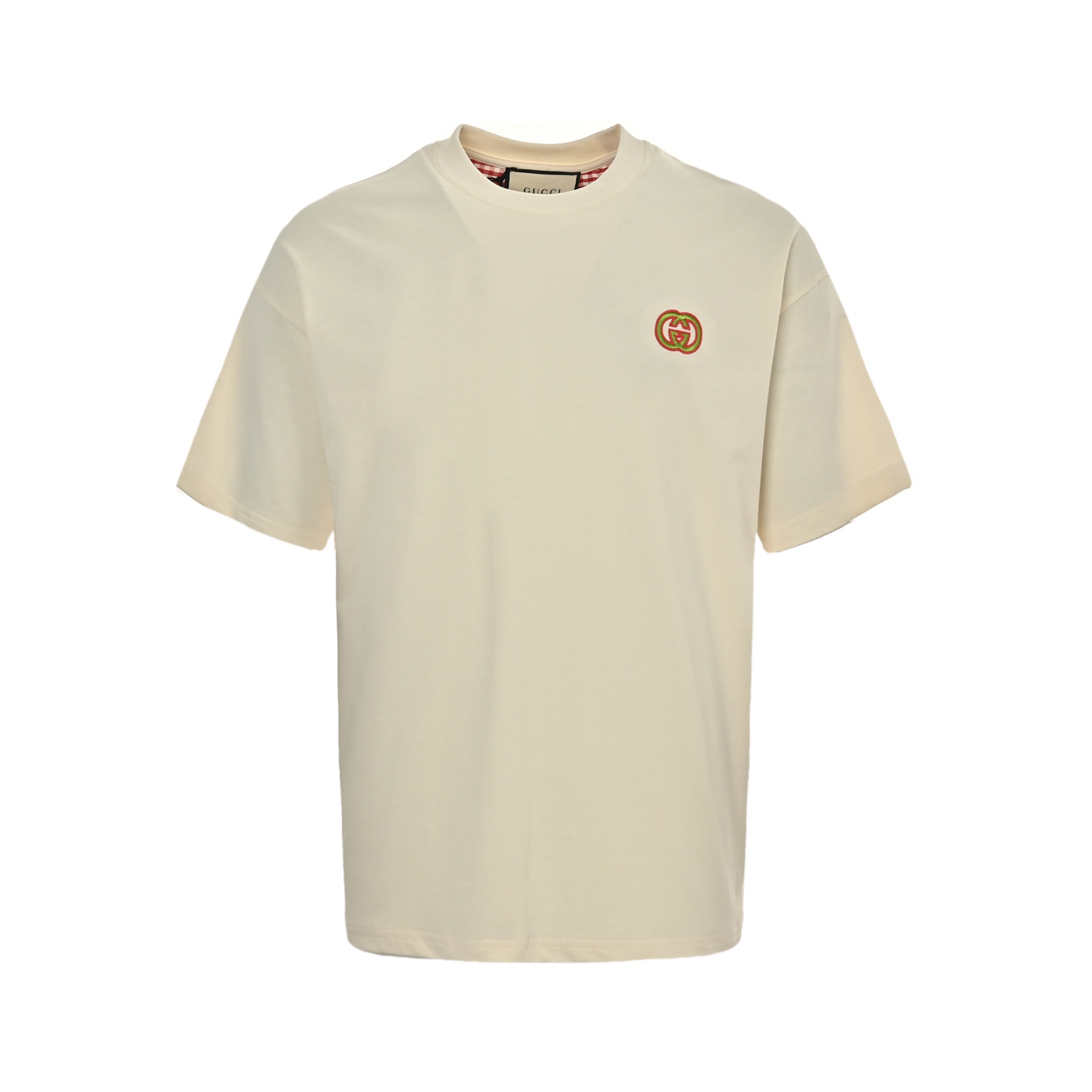 Gucci 25ss embroidered double G check short sleeve