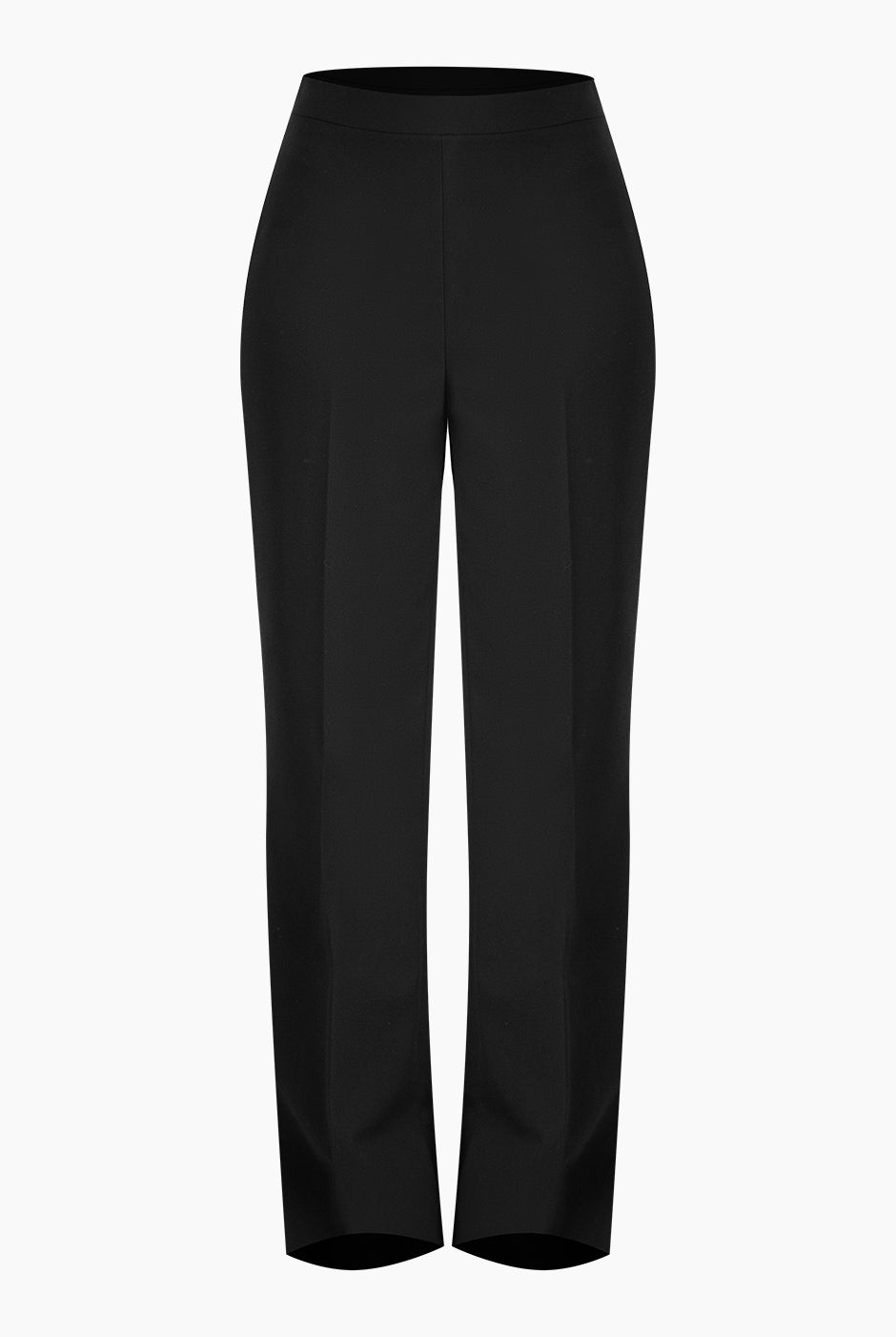Pantalon liso negro con cierre