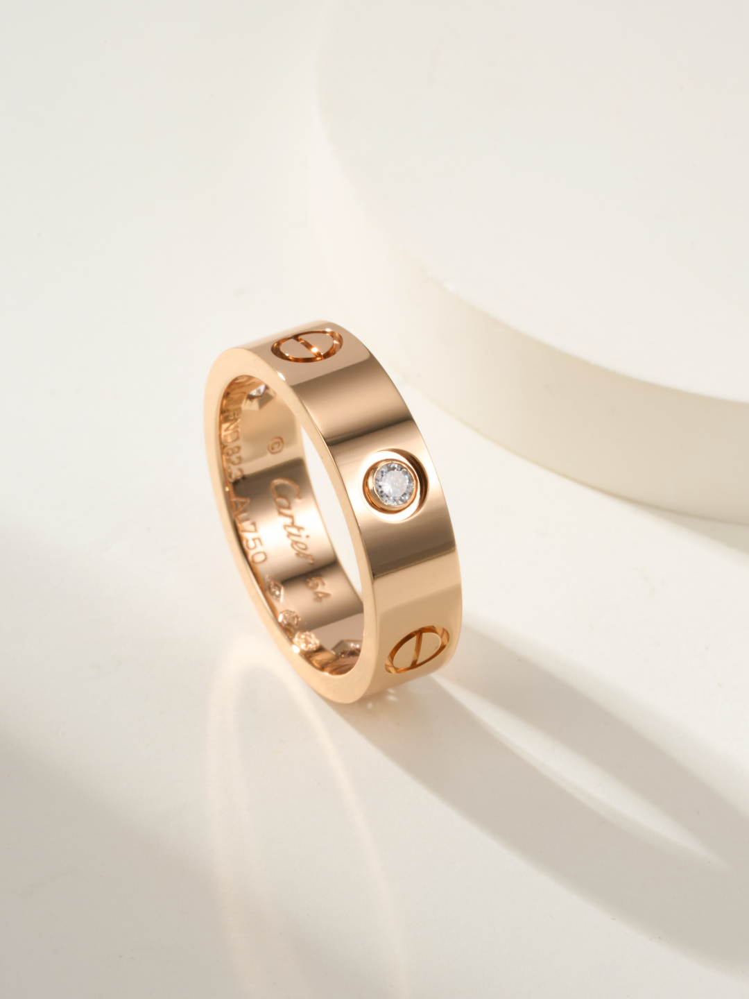 Cartier love wide three diamond ring
