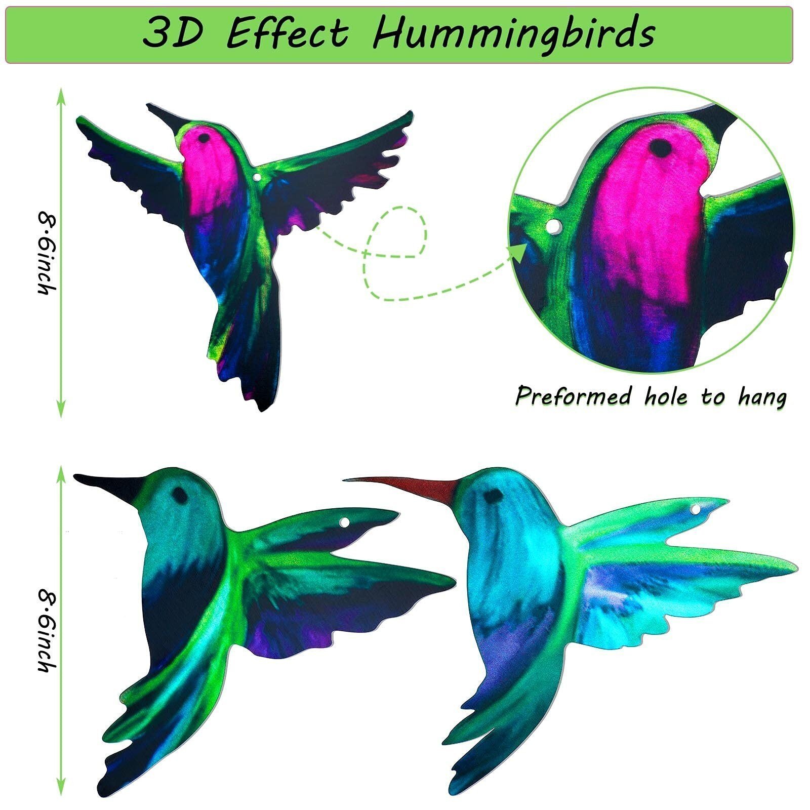 🐦Hand-made Hummingbirds Metal Art Yard Art 3D Appearance Sun Catching