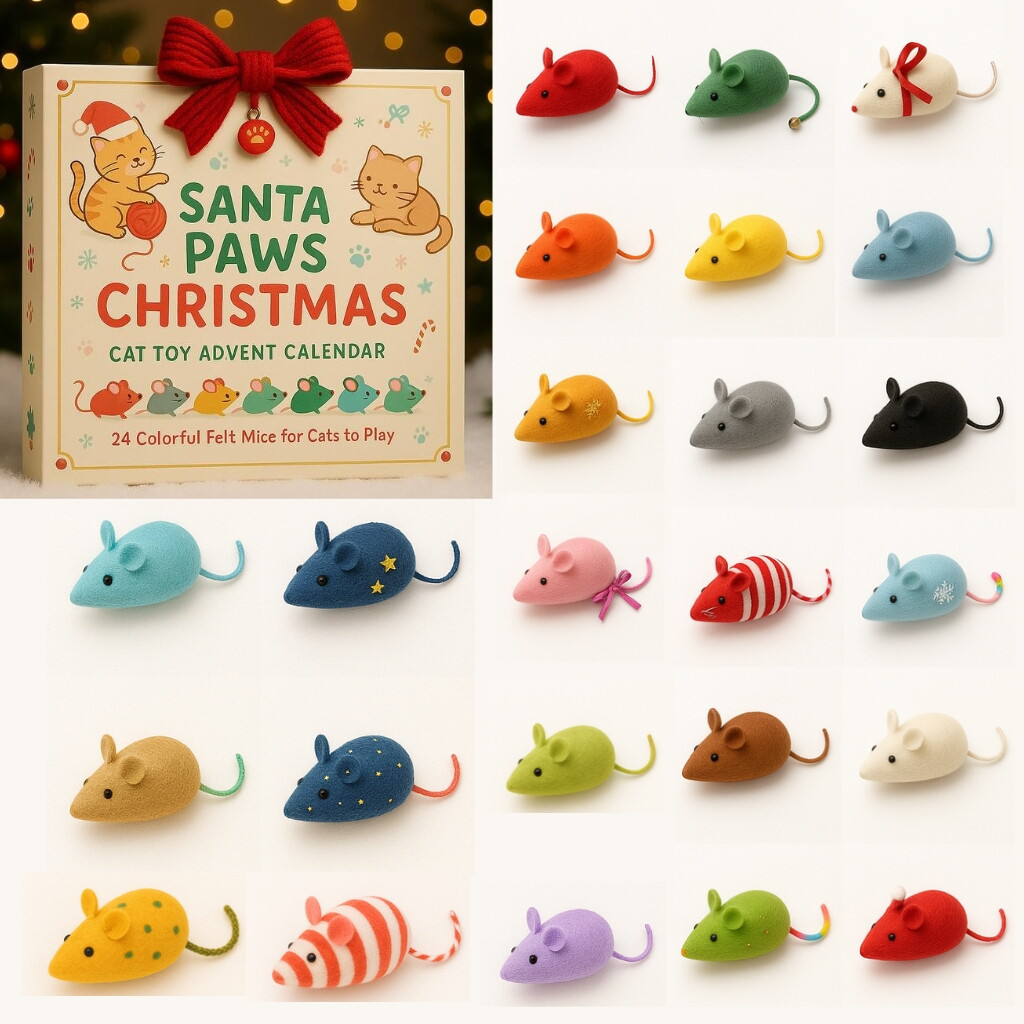 Santa Paws Christmas Cat Toy Advent Calendar 🐱