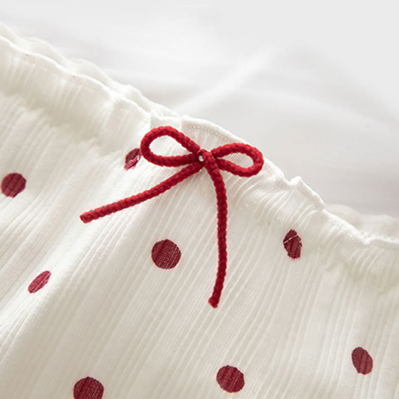 5 Pack Plaid Dot Bow Print Panty Set