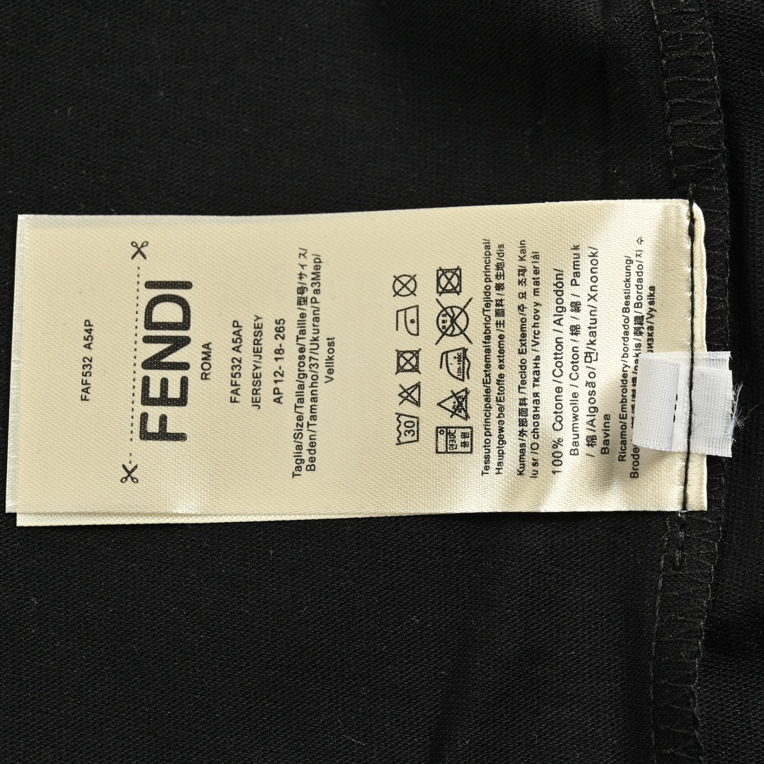 Fendi 24ss chest square FF print short sleeves