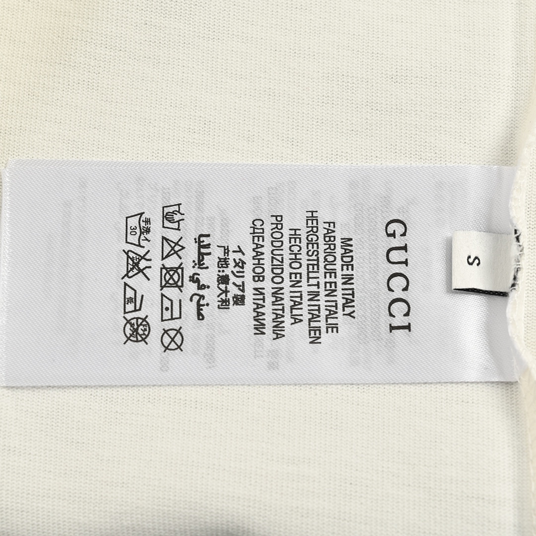 Gucci 24ss Ancora letter print staff short sleeve