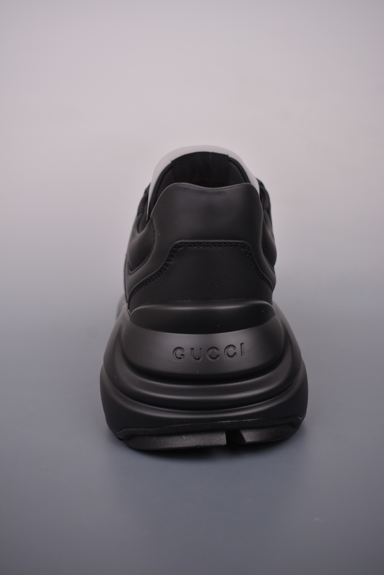 Gucci Leather Black and White Double G Hollow