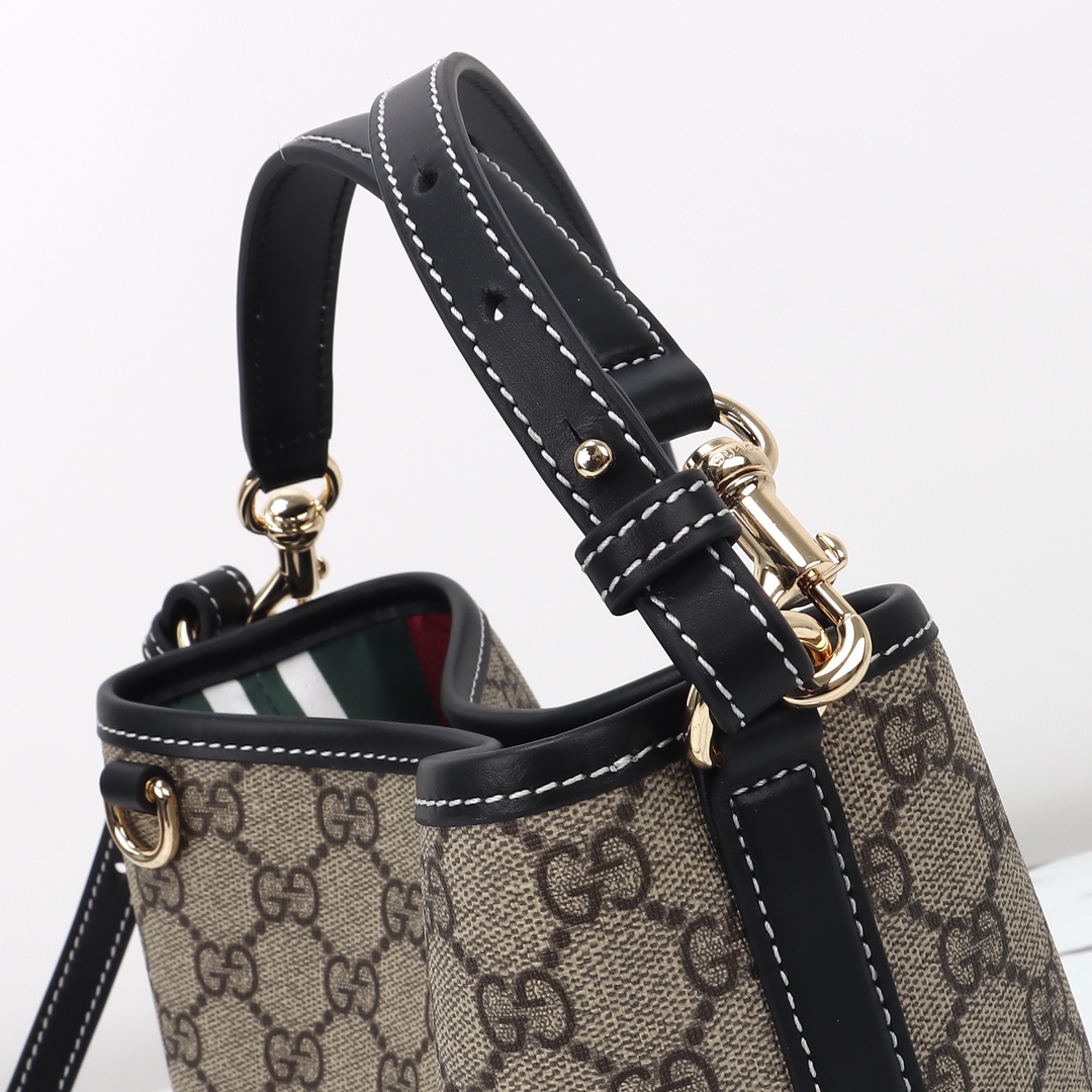 Gucci GG Emblem Small Bucket Bag 815118 FAD6L 9741