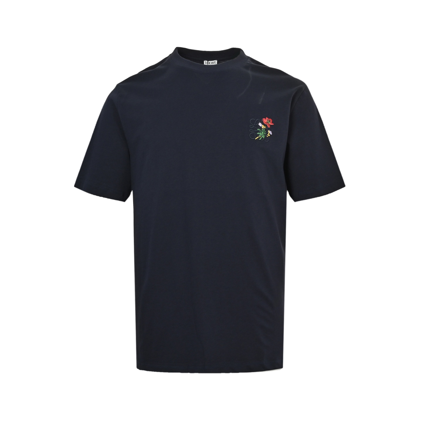 Loewe 25ss floral logo embroidered short-sleeved shirt
