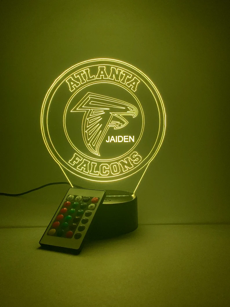 ATLANTA FALCONS 3D LAMP PERSONALIZED