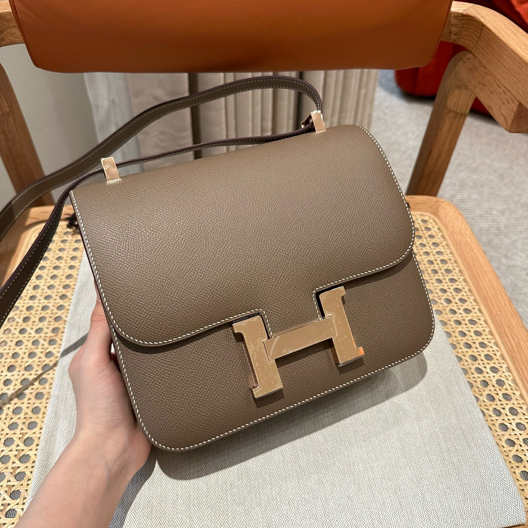 Hermès Constance with mirror ck18Etoupe handbag (handmade to order)