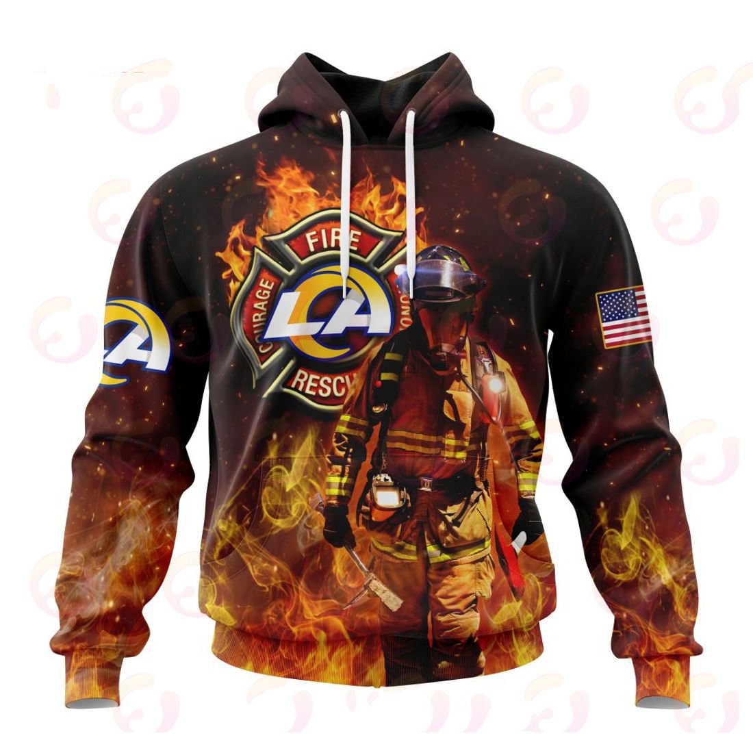 LOS ANGELES RAMS HONOR FIREFIGHTERS – FIRST RESPONDERS 3D HOODIE
