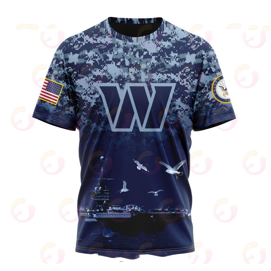 WASHINGTON 3D HOODIE HONOR US NAVY VETERANS