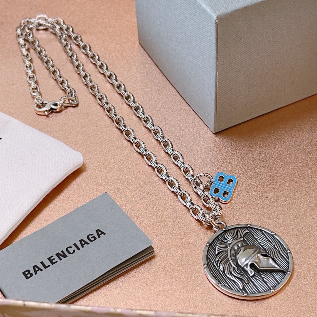 Balenciaga Sparta Round Chain Vintage Necklace