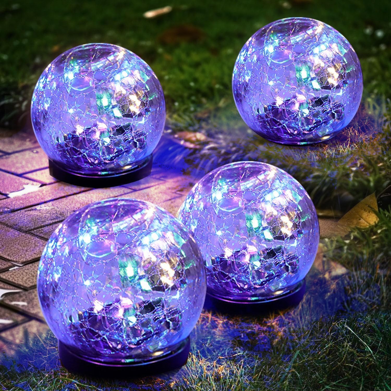 💥ON SALE💥Solar Garden LEDs Glass Ball Lights, Outdoor Waterproof 💡✨