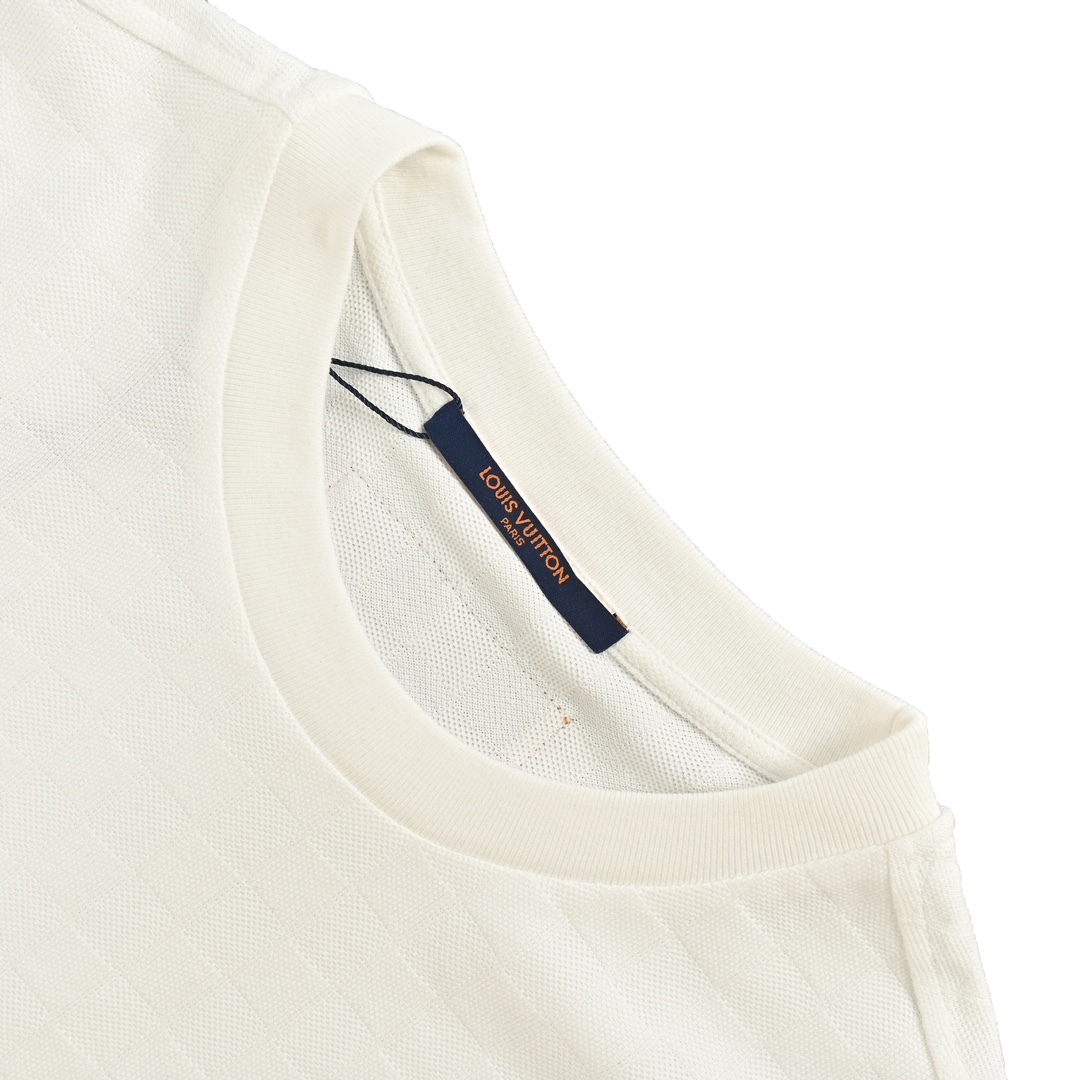 Louis Vuitton 24ss rhinestone lettering logo short sleeve