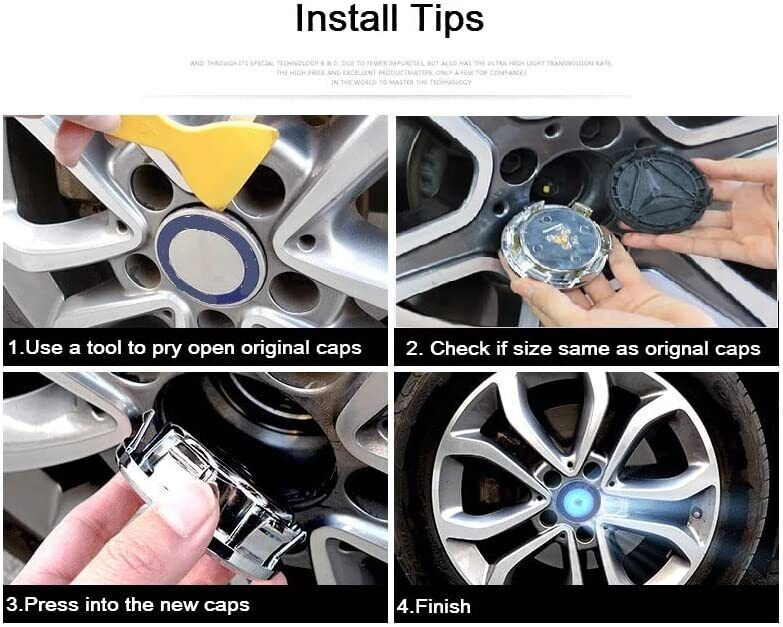 LED Wheel Hub Light Caps