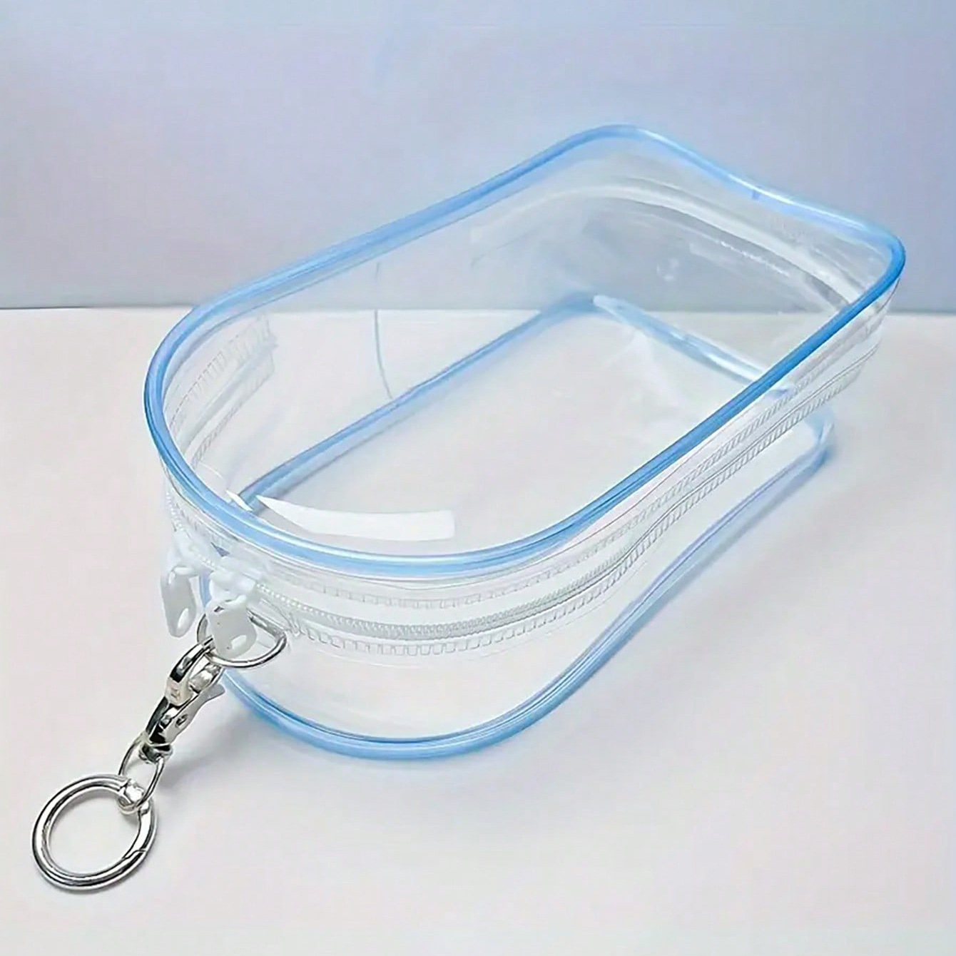 Clear Display & Storage Case for Doll – PVC Bag with Detachable Keychain for Collectible Toys and Cosmetics, Portable cases for Travel or Home Decor (7 Inches)