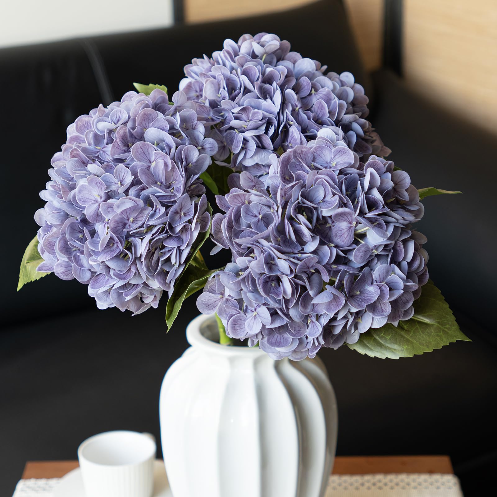 22 inch Lifelike Artificial Hydrangeas - UV resistant, Waterproof，Windproof