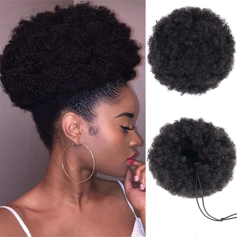 Luna Wigs African American Woman Drawstring Ponytail
