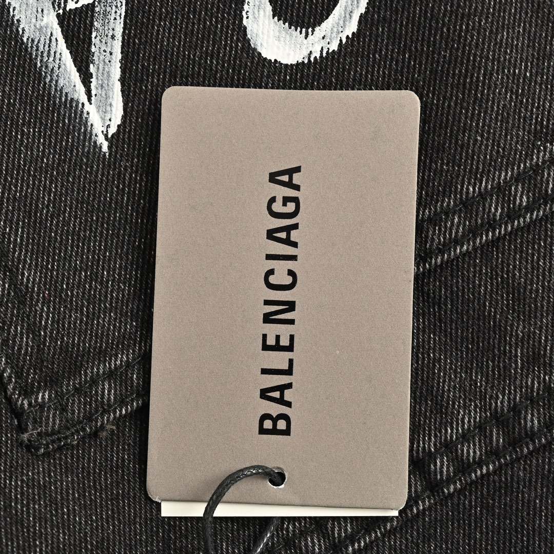 Balenciaga 24Fw Cola Print Vintage Jeans