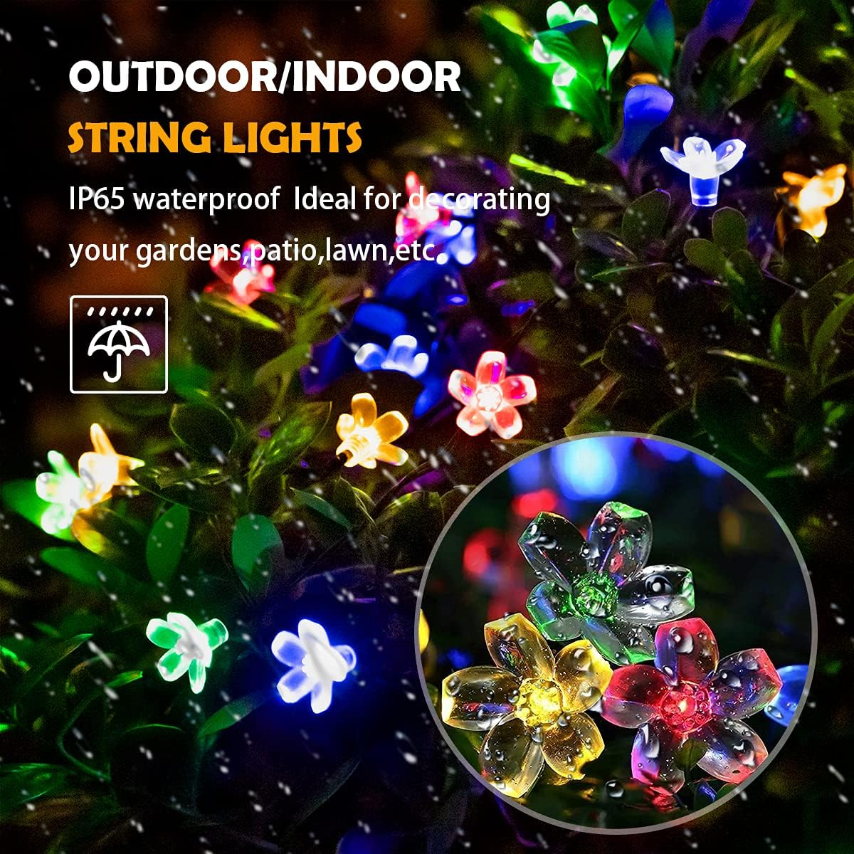 🔥ON SALE - 50% OFF🔥26FT 60 LED Flower Solar String Lights