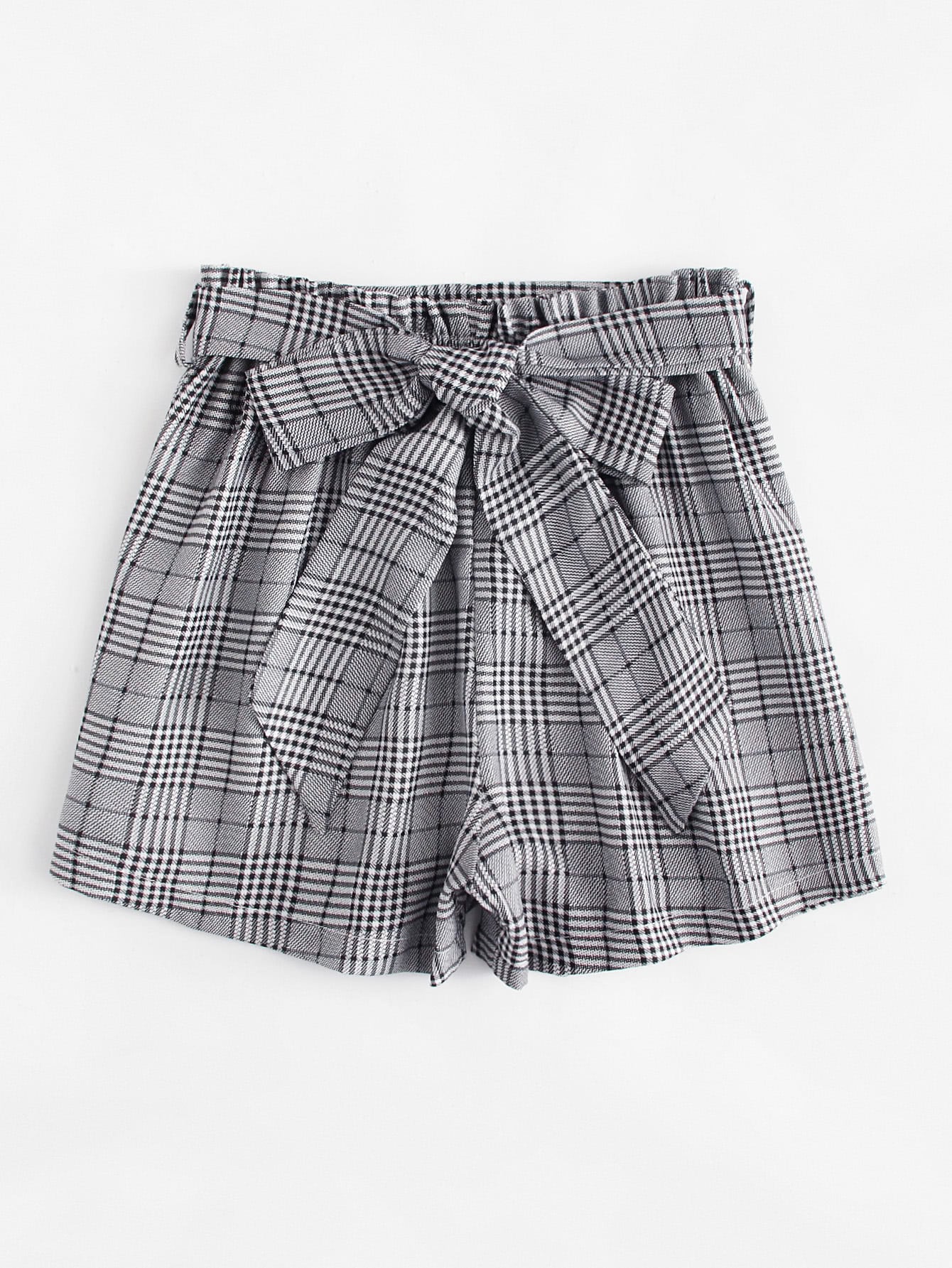 SHEIN 70s Waist Belted Pocket Utility Shorts