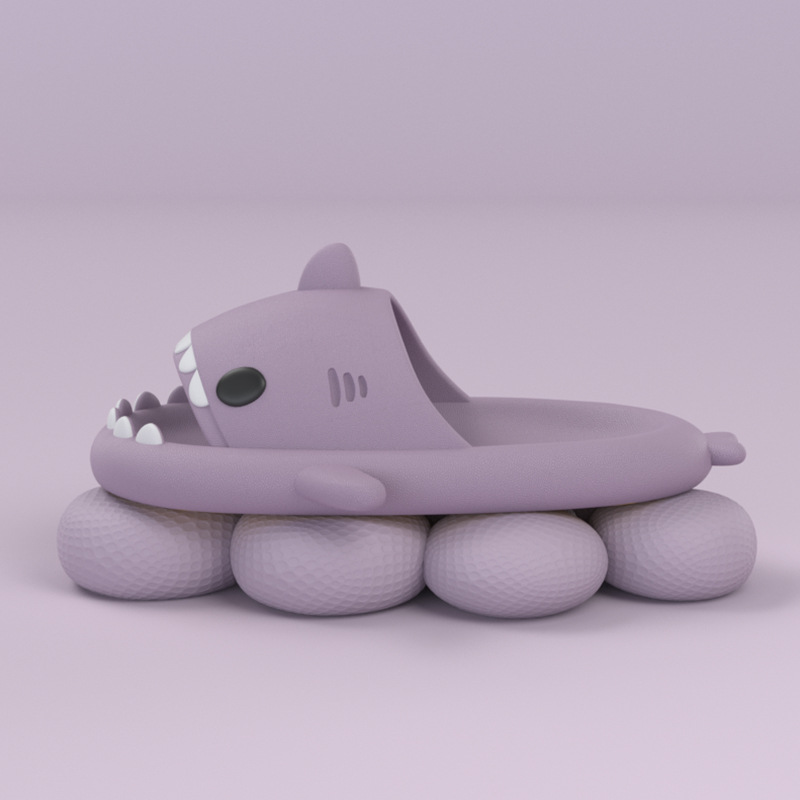 Slippers Funny Shark Cartoon