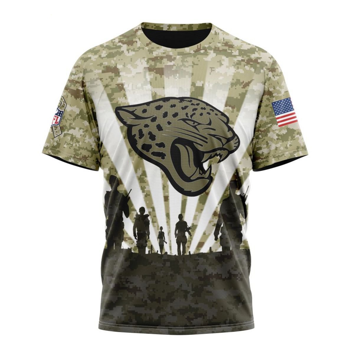 JACKSONVILLE JAGUARS 3D HOODIE HONOR VETERANS