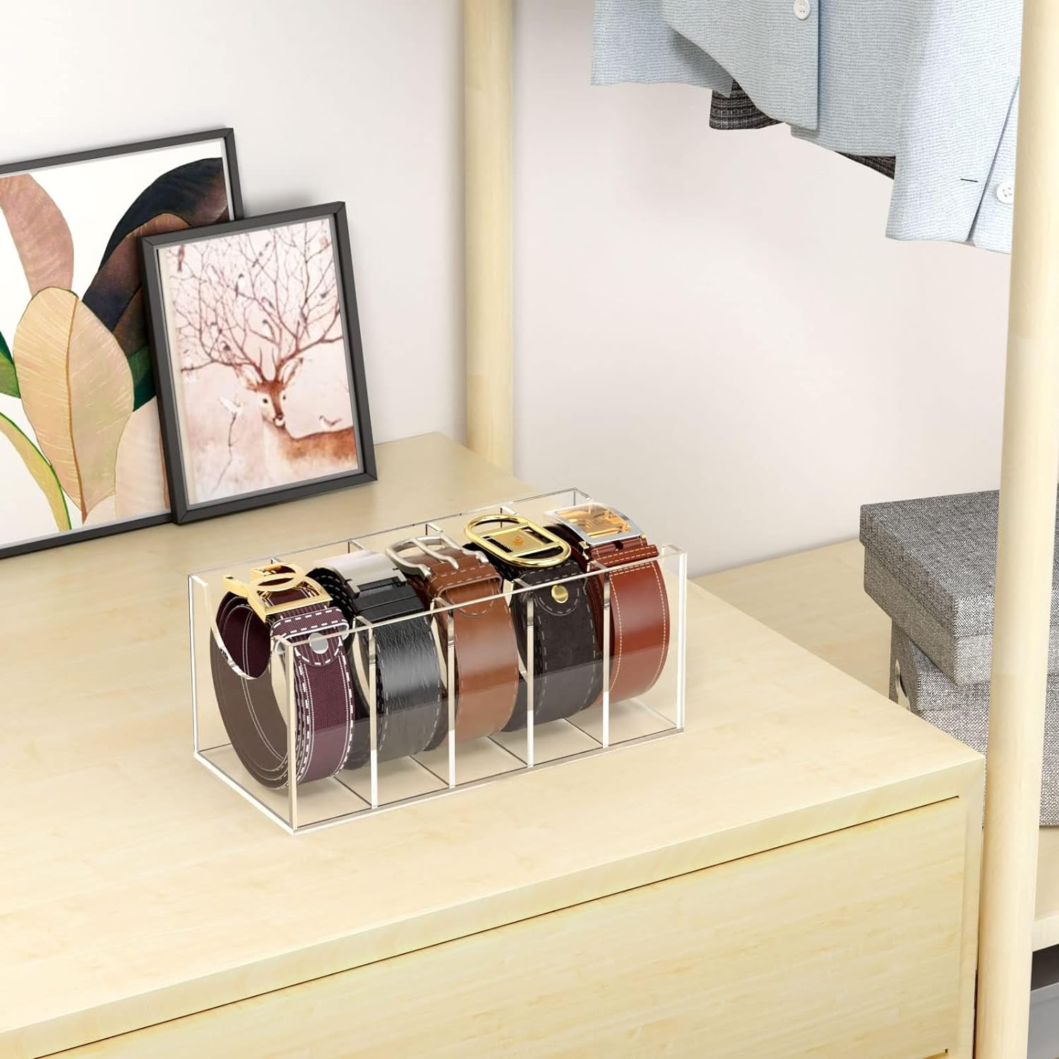 🤩Acrylic Belt Storage Holder for The Closet