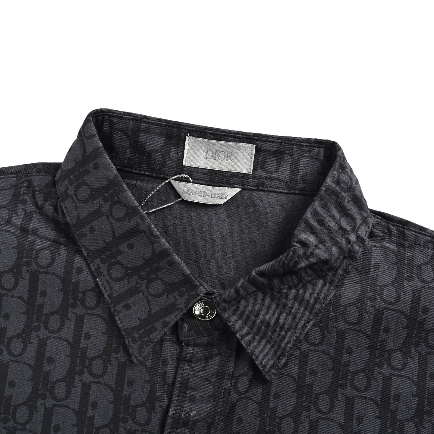 Dior 25ss full print denim short sleeve shirt