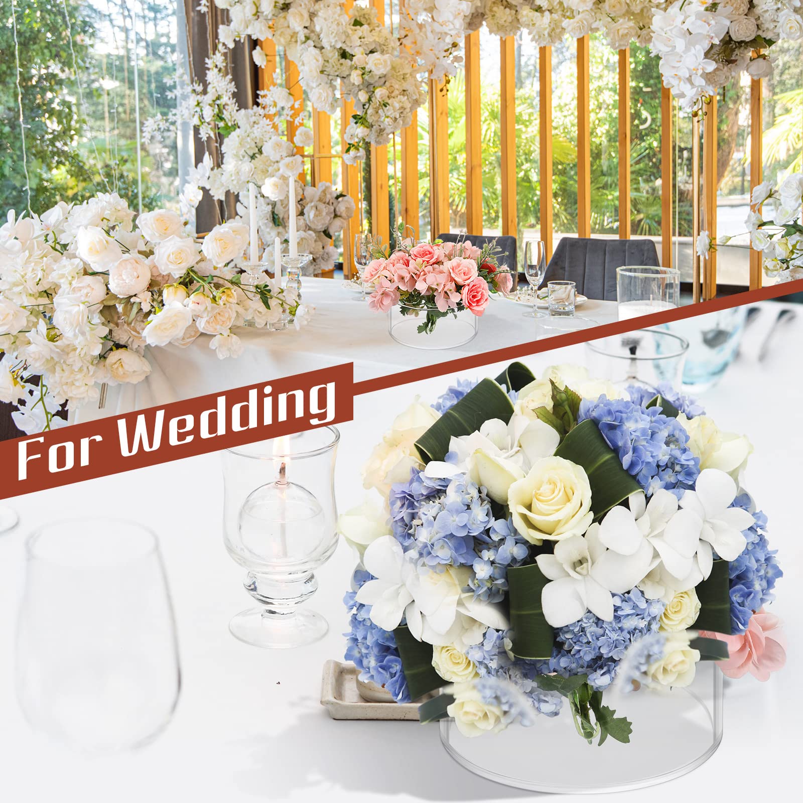 👍Last Day Promotion 60% OFF💥Circular Leak-Proof Clear Acrylic Low Vase