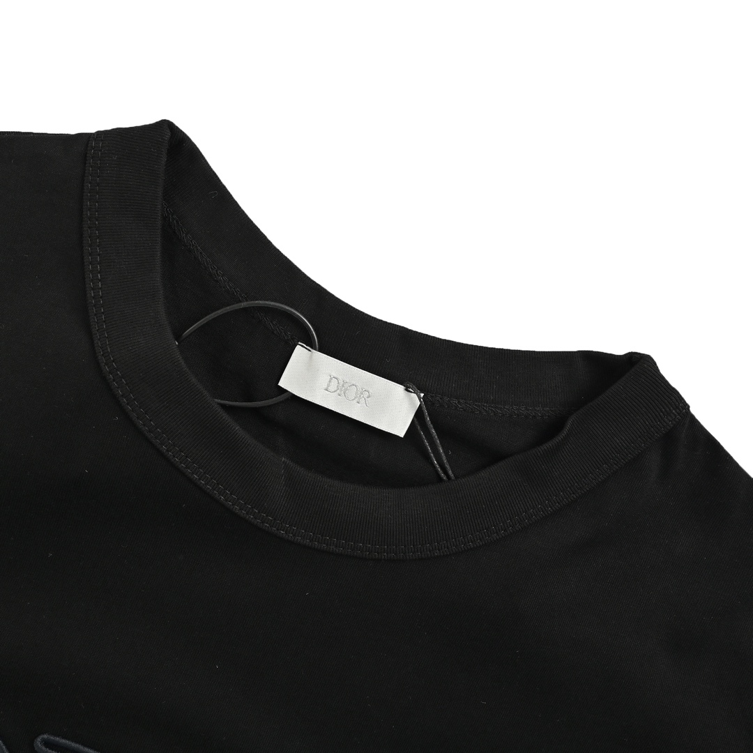 Dior & Stone Island joint embroidered letter logo short sleeve