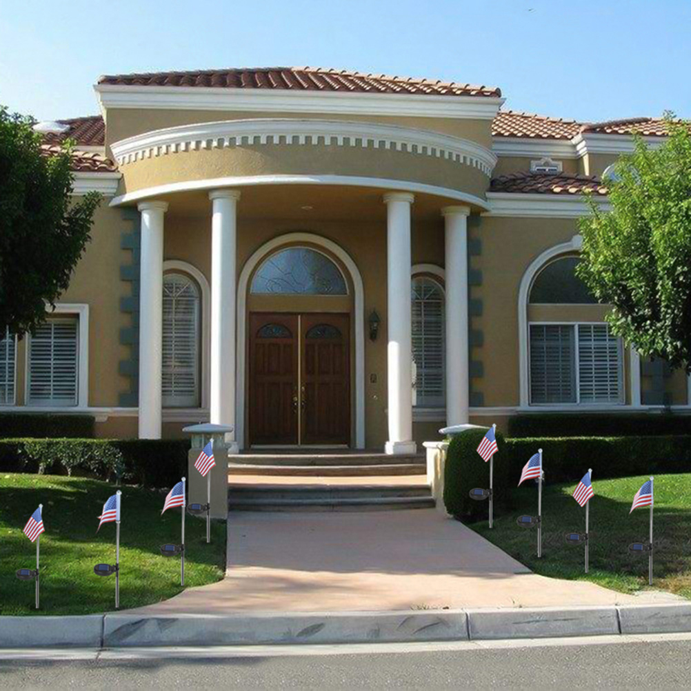 American Flag Lawn Lights