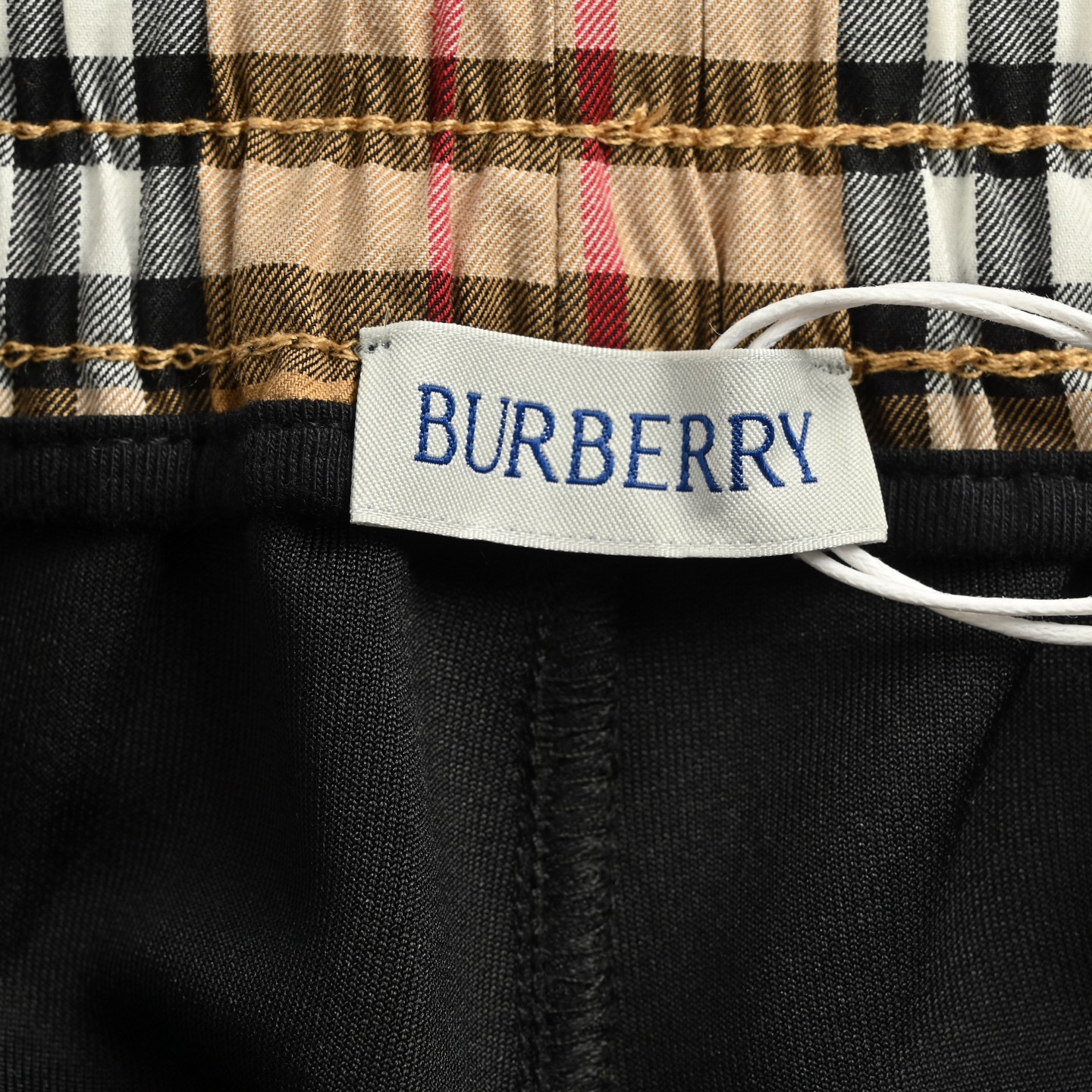 Burberry 25ss check pocket patchwork logo shorts