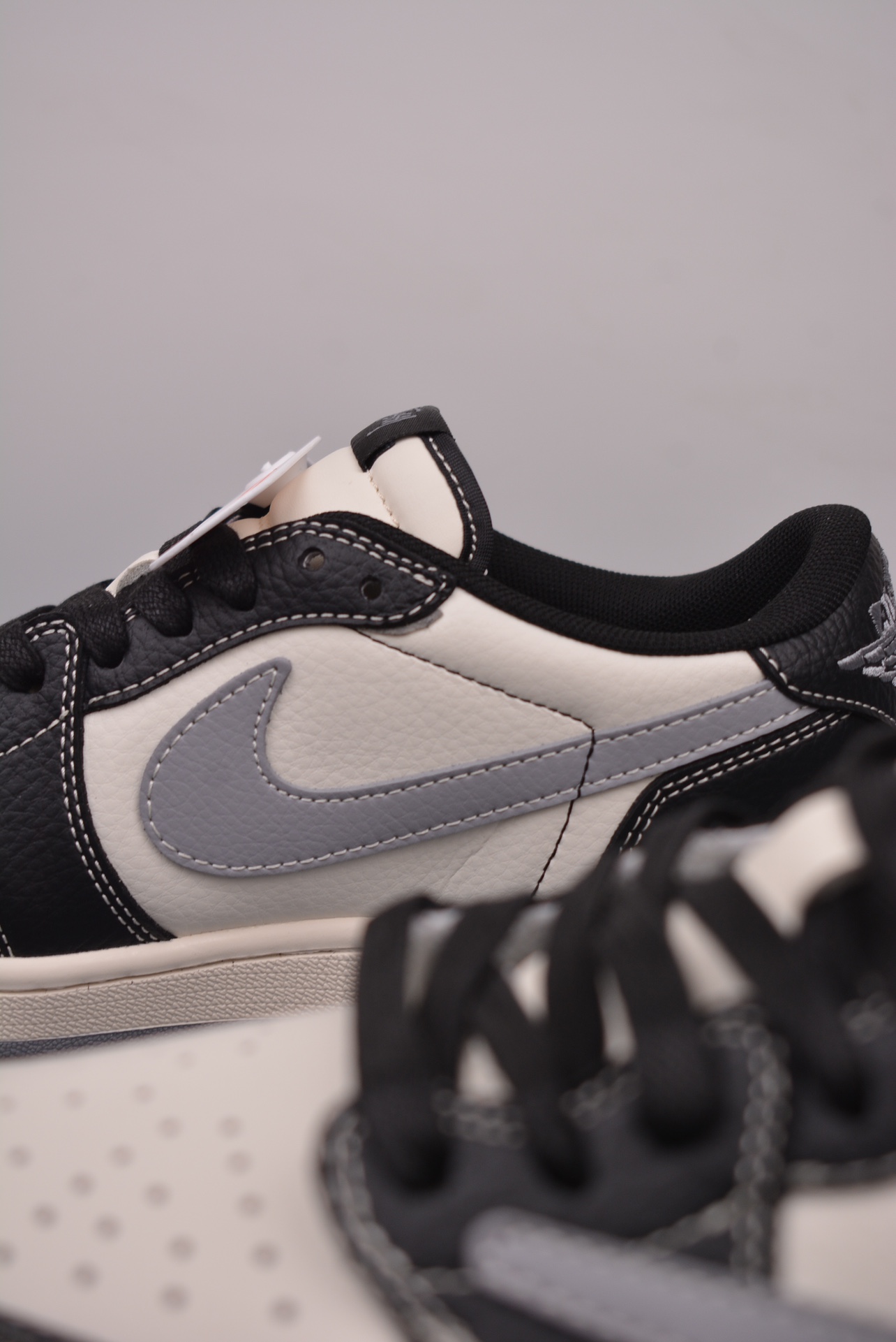 Stussy x Travis Scott x Nike Air Jordan 1 Low OG Black, Rice, White and Gray XZ5168-001