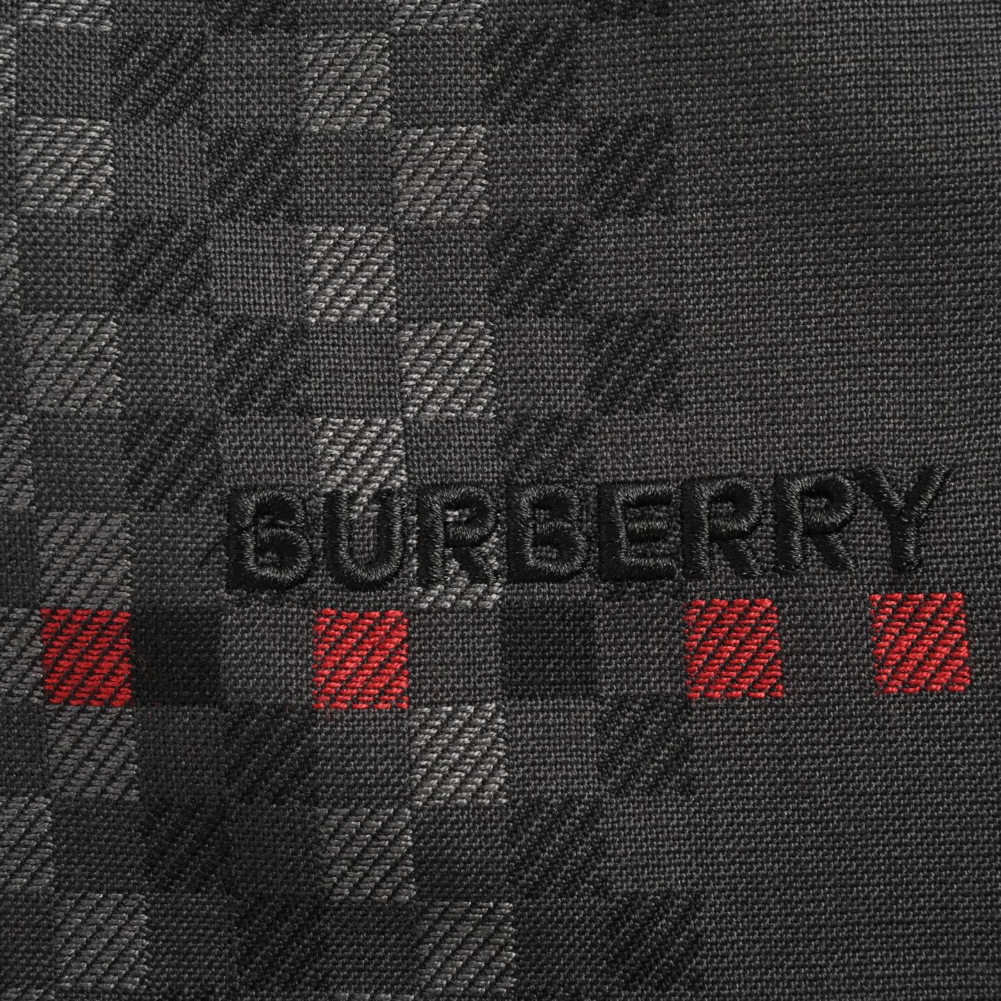 Burberry 25ss pixel check wool blend harrington shorts
