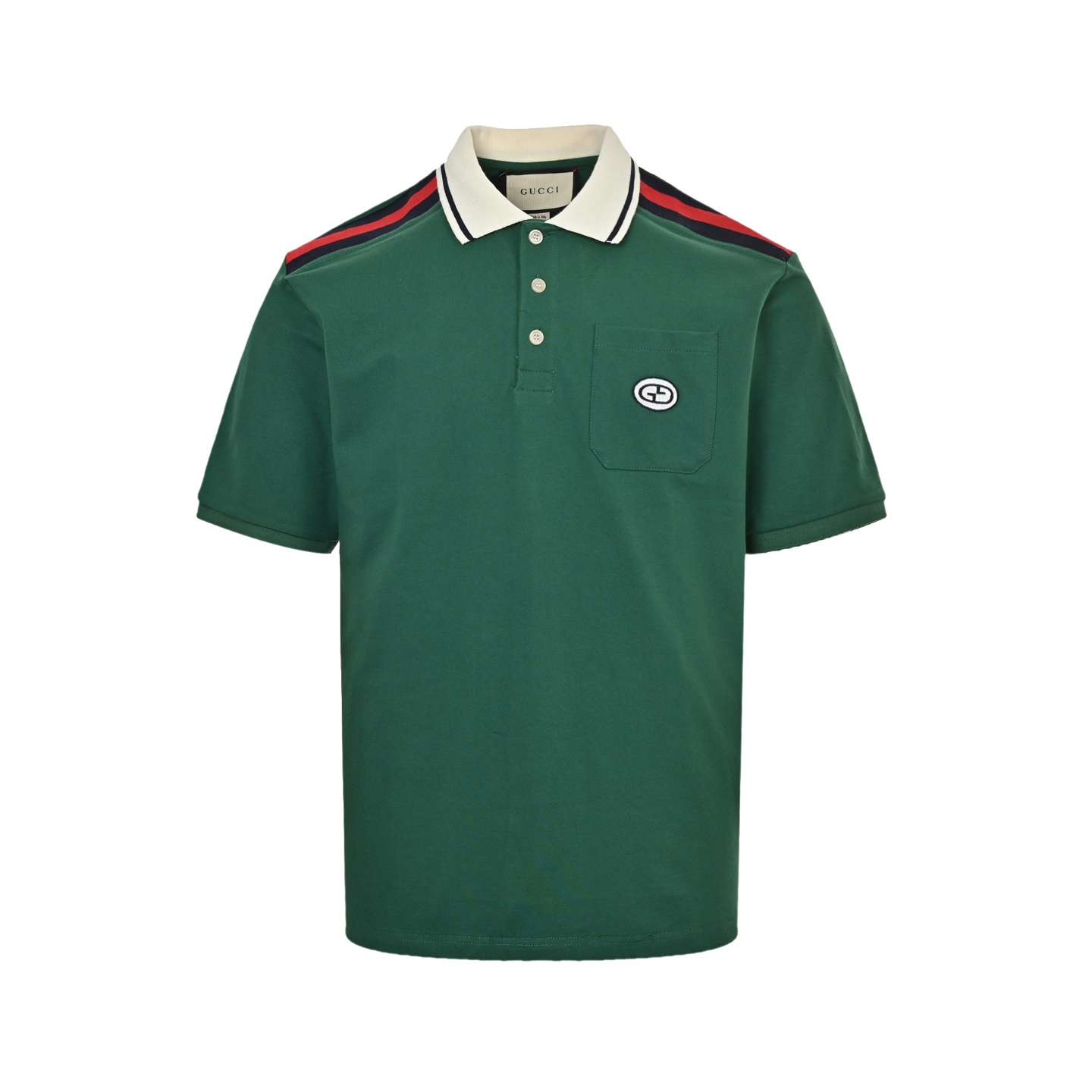 Gucci Red and blue interlocking double G cotton Polo short sleeve