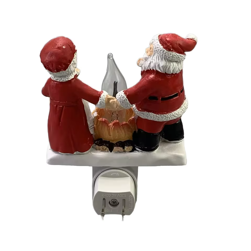 ✨Flash Sale✨Santa and Mrs. Claus Campfire Flickering Nightlight