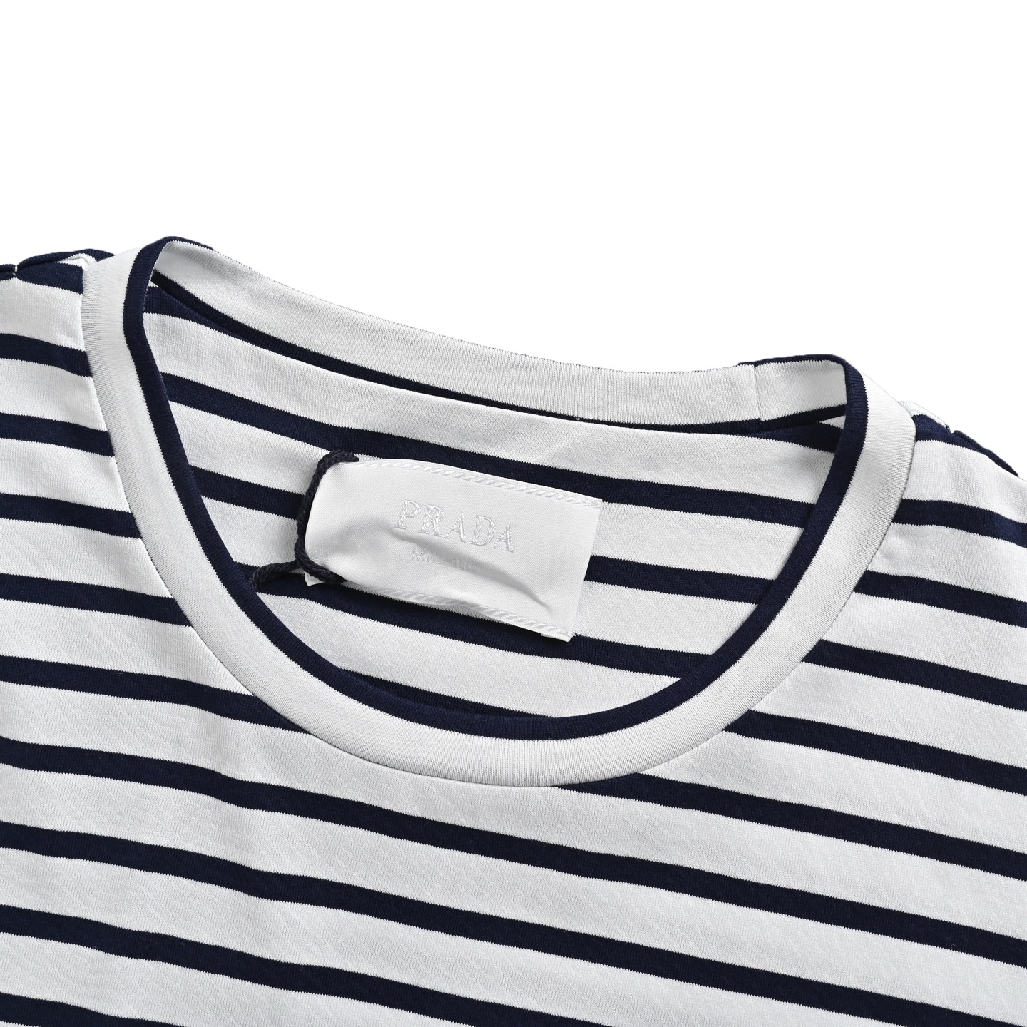 Prada 25ss pocket embroidered striped short sleeve