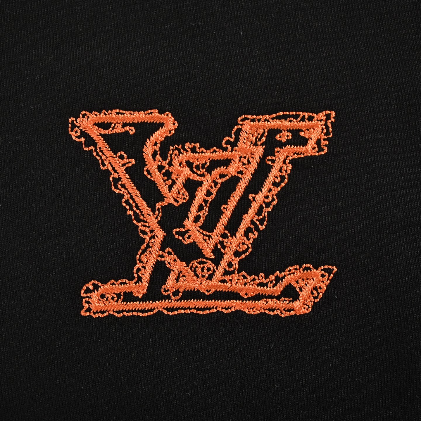 Louis Vuitton 25ss three-dimensional large logo embroidered short sleeve