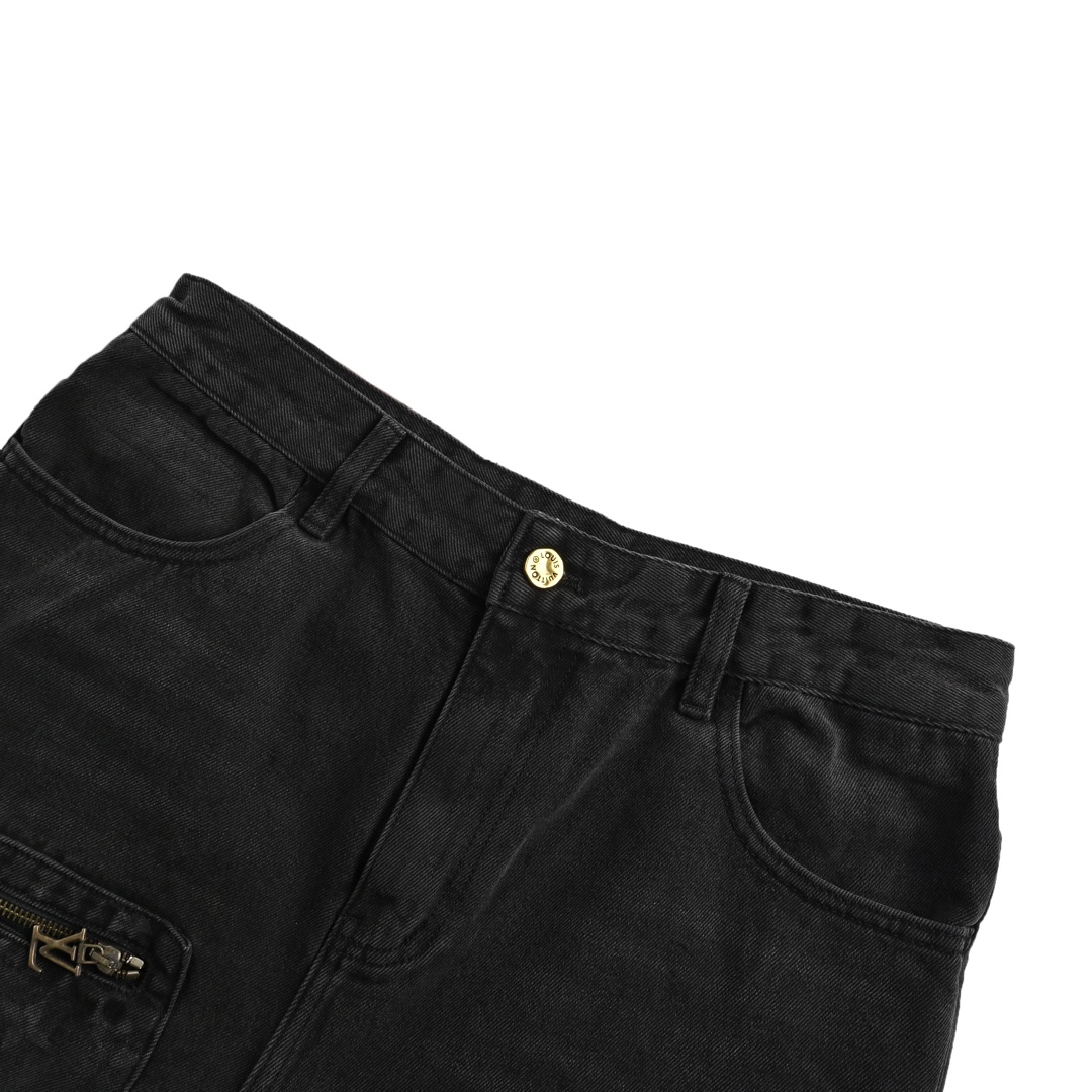 Louis Vuitton 24Fw gradient panel denim trousers