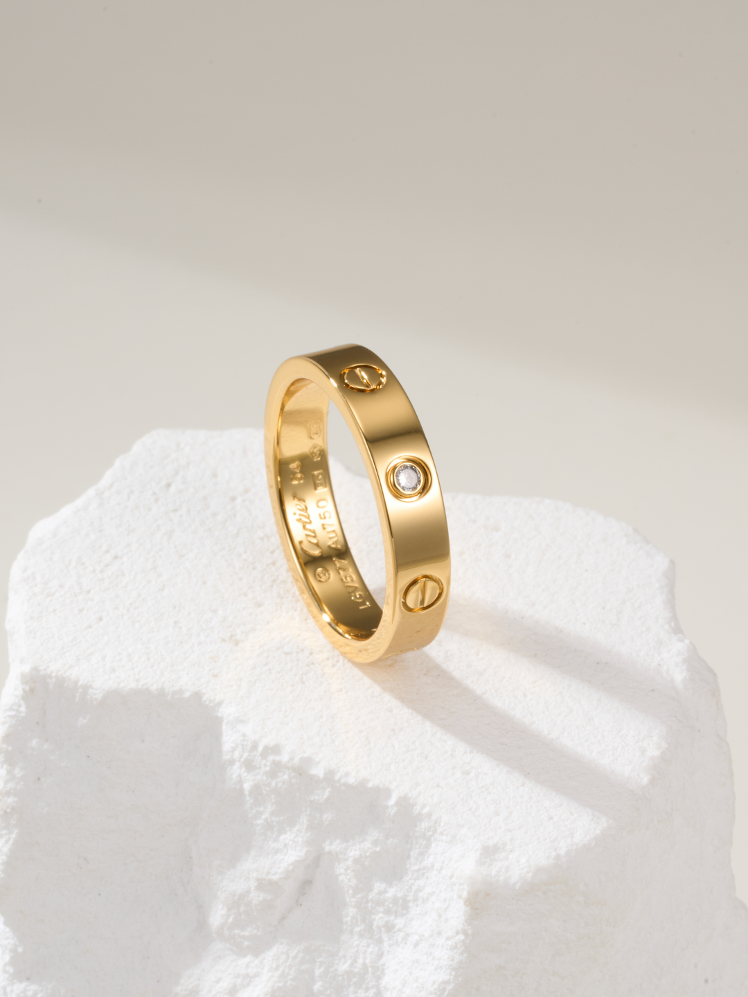 Cartier love narrow single diamond ring