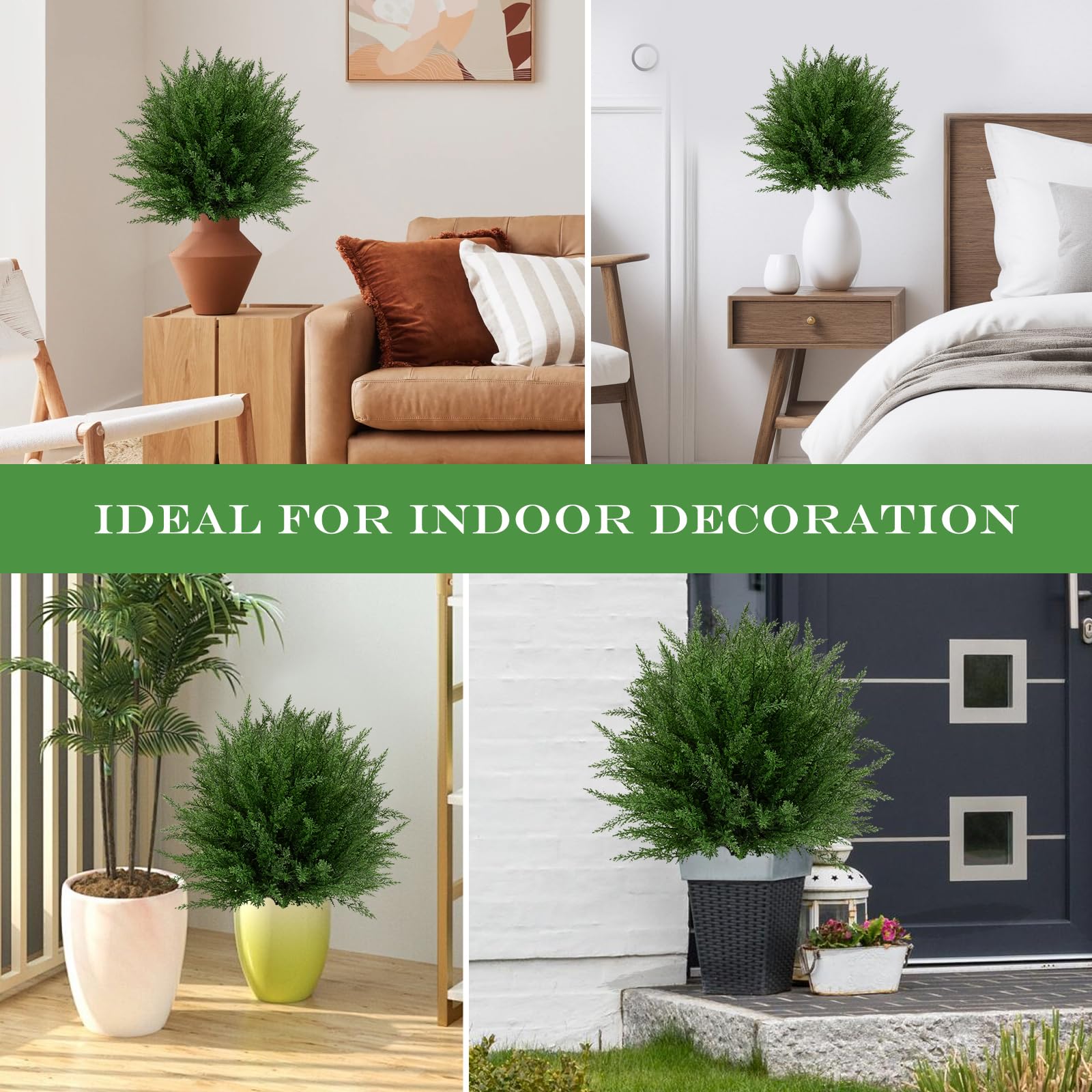 🔥ON SALE - 60% OFF🔥-22'' Artificial Cedar Topiary Ball Tree🌿🌳✨