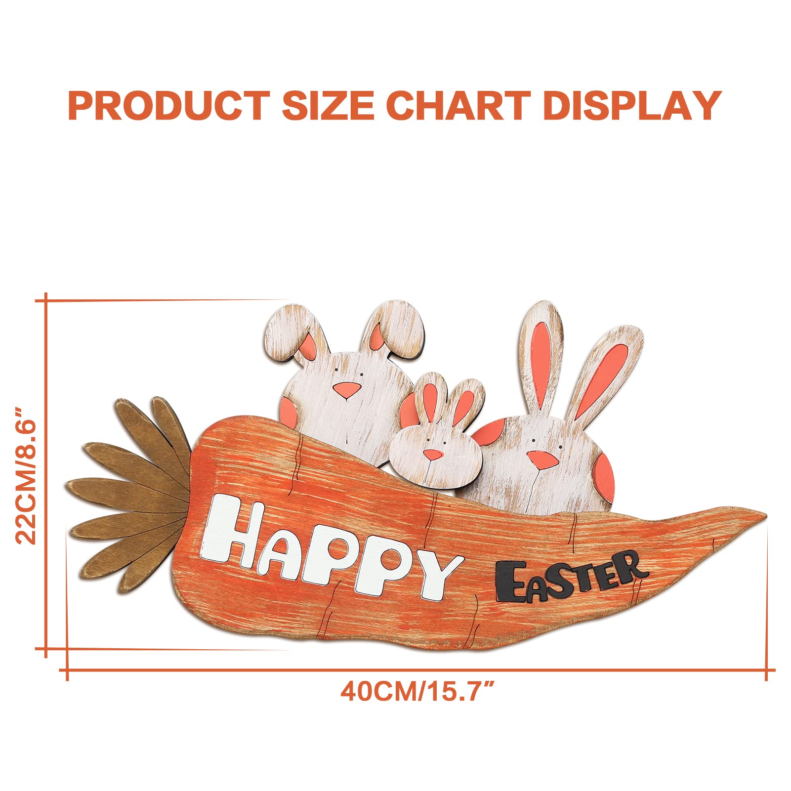 🔥Last Day Promotion-[SAVE 50% OFF]--Happy Easter Bunny Carrot Sign Decoration--BUY 2 GET FREE SHIPPING