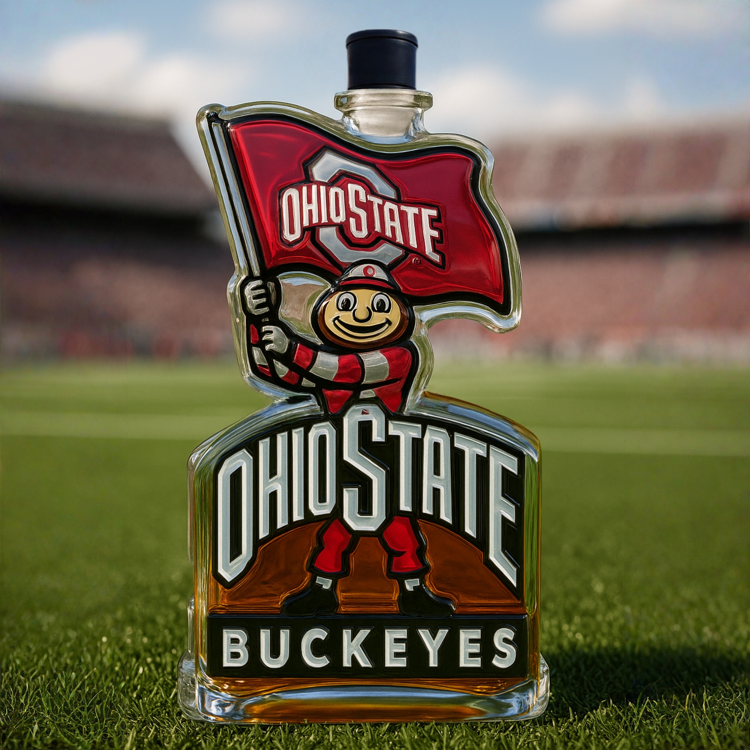 Ohio State Buckeyes Whiskey Bottle