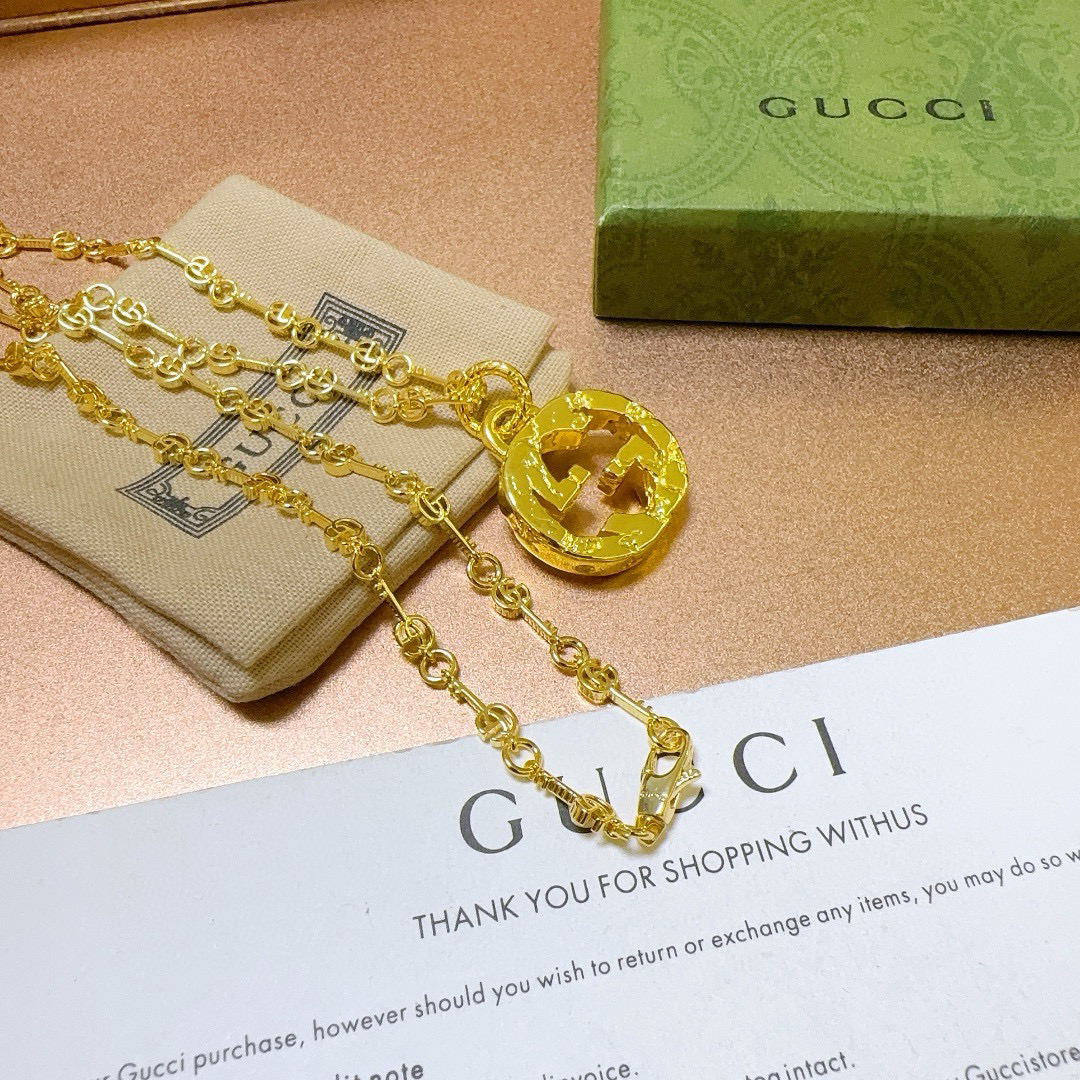 Gucci Anger Forest series new double G key necklace